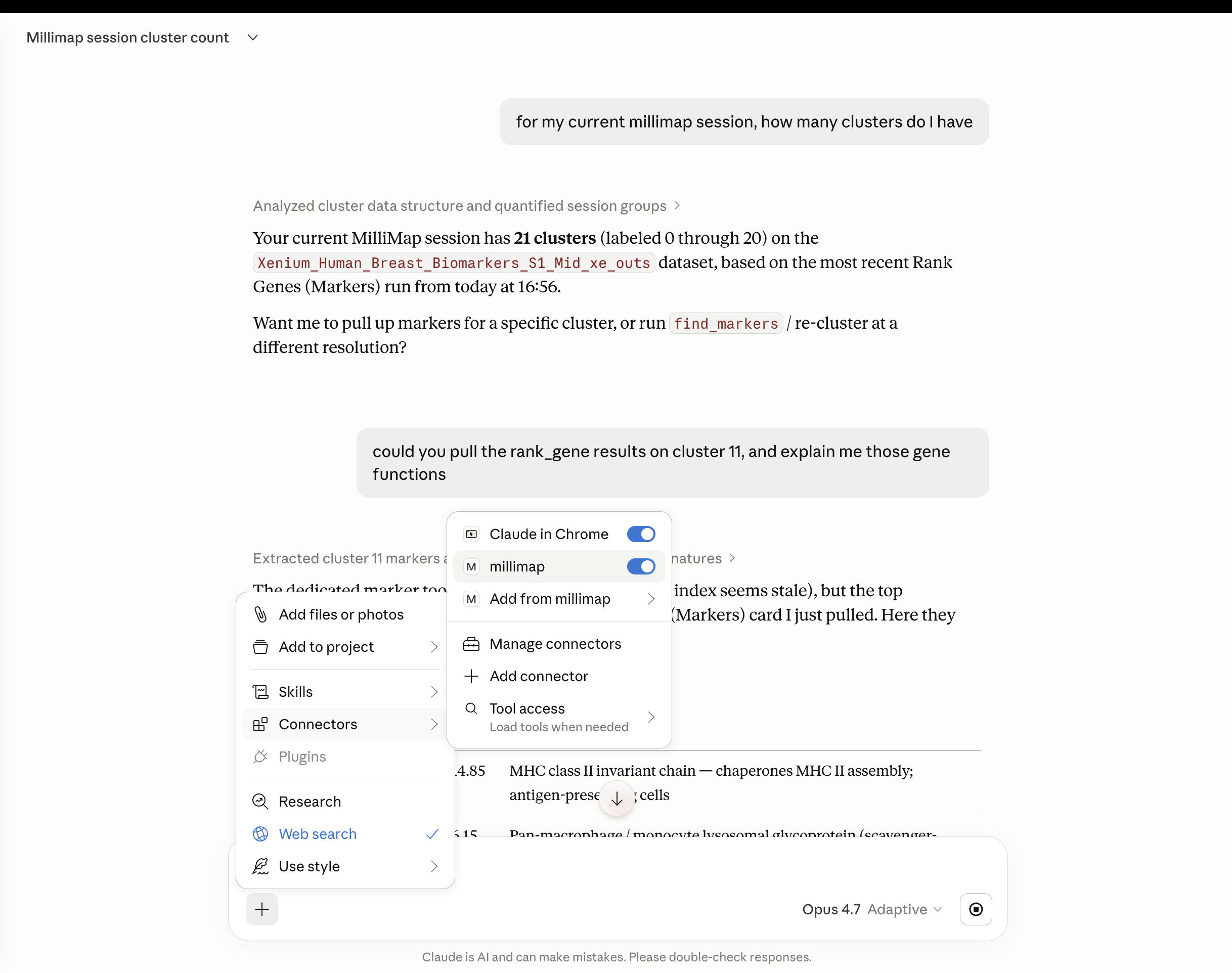 Claude MCP screenshot 1